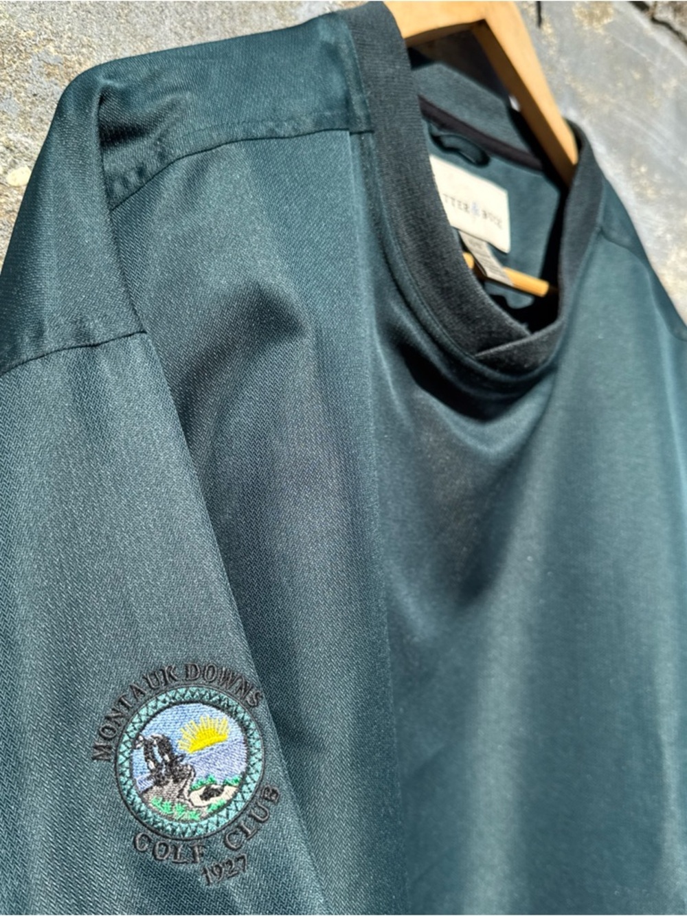 Vintage Montauk Downs Windbreaker XL 90S Golf Long Island Hamptons Pullover